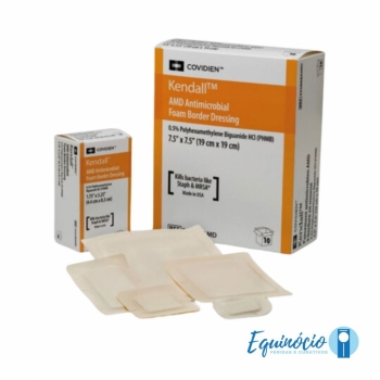 imagem ESPUMA ANTIMICROBIANA COM PHMB S/BORDA 15.2cm x15.2 cm KENDALL