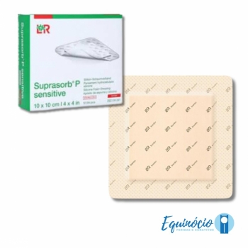 imagem CURATIVO ESPUMA DE SILICONE COM BORDA SUPRASORB P SENSITIVE BORDER 10X10CM LOHMANN & RAUSCHER VENOSAN