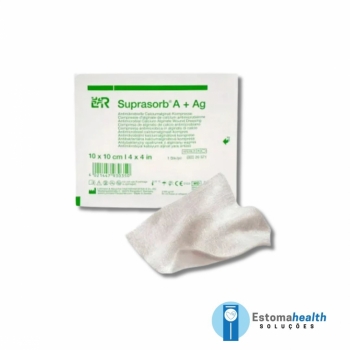 imagem Curativo Suprasorb A + Ag Pro Alginato De Cálcio Com Prata 10x10cm Unidade - Lohmann & Rauscher unidade