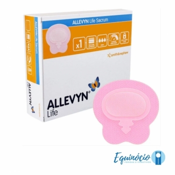 imagem ESPUMA COM BORDA DE SILICONE ALLEVYN LIFE SACRUM  SMITH & NEPHEW 17,2CM X 17,5CM